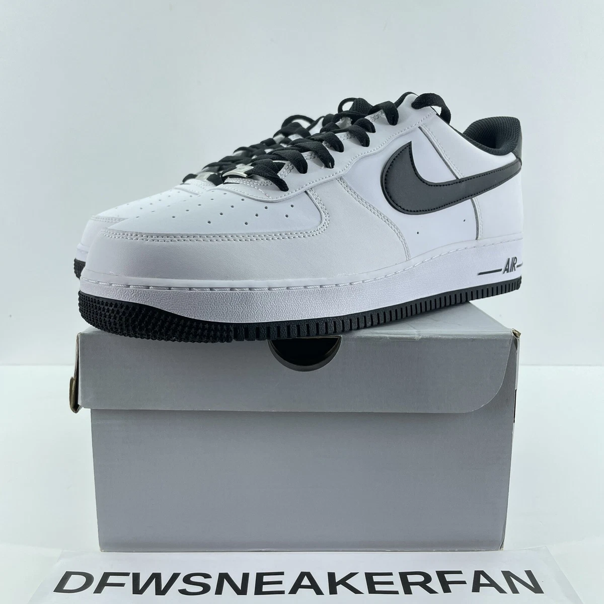 Nike Air Force 1 Low DH7561-102 White Black Lace Up Sneaker Shoes Mens Size  15