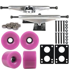 Longboard Package Core 7.0 Silver Trucks 76mm Purple Wheels