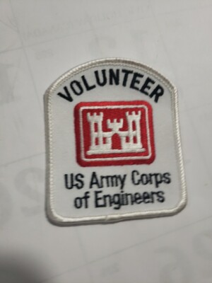 Usace Unit Patch Vtg Volunteer US Army corps of engineers Embroidered patch iron on sew ...