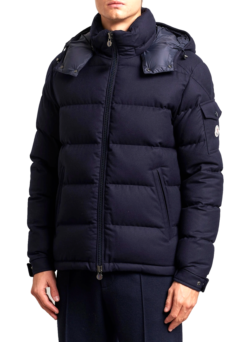 MONCLER Daunenjacke Schurwolle Montgenevre Kapuzen Jacke Mantel