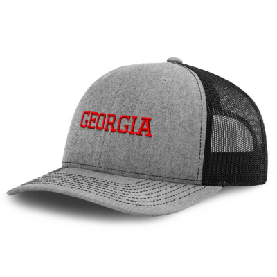 Retro Georgia State Richardson 112 Trucker Cap Hat Mesh Snapback Black & Gray Georgia State Richardson 112 Trucker Cap Hat Mesh Snapback  main image 3