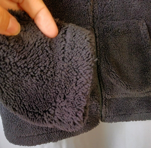 Children’s Place Fleece Jacket Black Girls Large 10-12 Soft Touch - Picture 5 of 12
