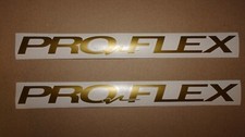 2 PROFLEX GOLD FRAME / BICYCLE DECALS / STICKERS PRO FLEX