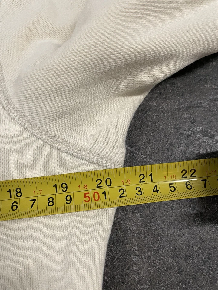 Sudadera con Capucha American Eagle Marfil Para Mujer Pequeña Cremallera Sherpa Forrada Clásica Grande Logo Foto 3 de 4