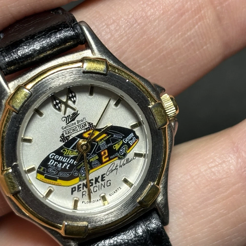 Reloj de cuarzo Nascar para dama #2 Rusty Wallace Racing Team funcionando raro Foto 4 de 4