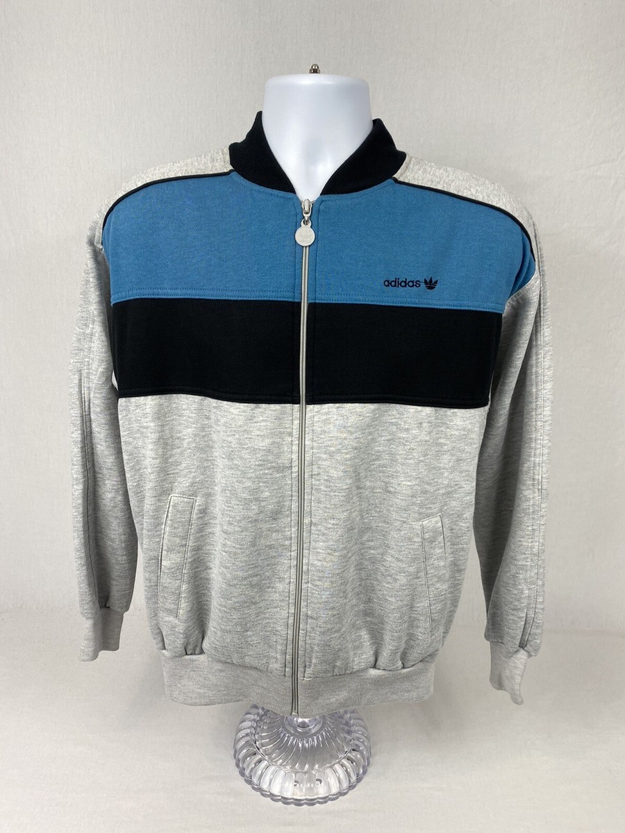 VTG 80's Adidas Trefoil Full Zip Sweatshirt Size Small | eBay