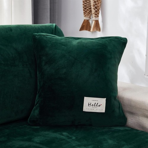 1/2/3/4 Sitzer Stretch Samt Sofabezug Sofa Überzug Ecksofa Abdeckung Sofahusse - Bild 12 von 87