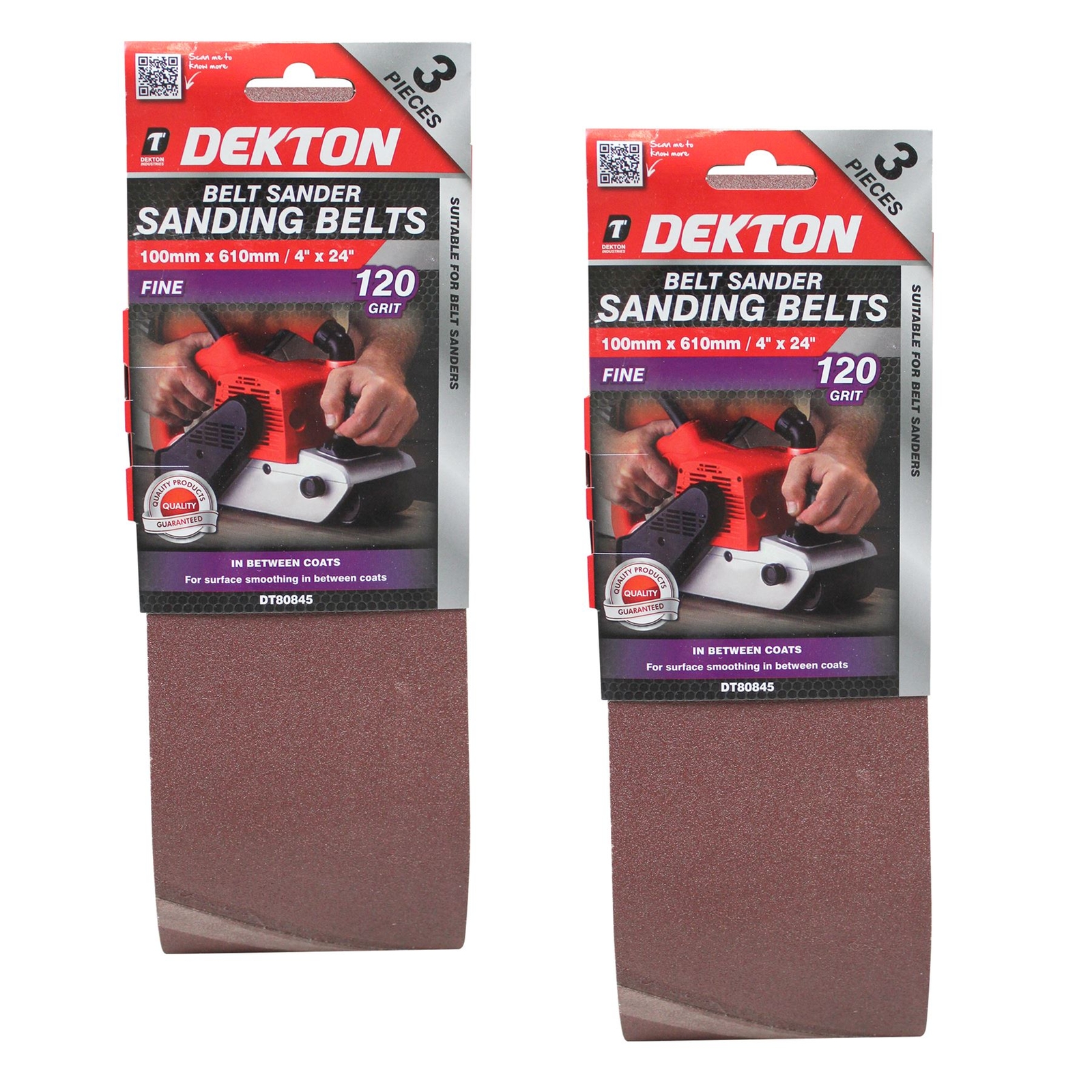Sanding Belts 40 60 80 120 Grit Paint Removal Belt Sander 100mm x 610mm
