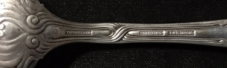 Cubiertos de plata de ley - Cuchara sopera Gumbo maíz escoba Tiffany mono *Juego más raro Foto 3 de 3