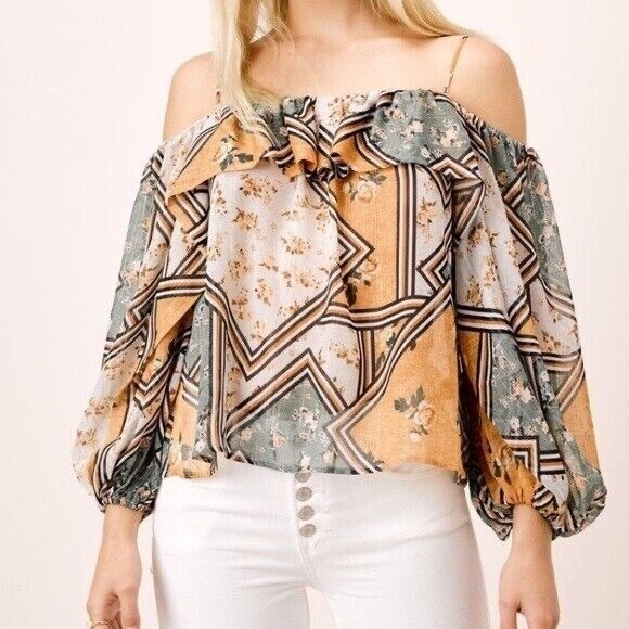 Lovestitch Boho Patchwork Floral Printed Open Sho… - image 1