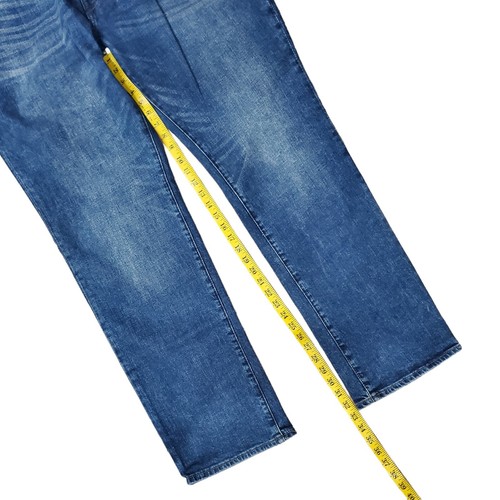 Jeans TRUE RELIGION uomo W44 blu RICKY rilassato dritto casual design denim - Foto 9 di 10