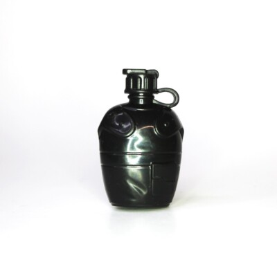 Vintage Action Man EliteBrigade schwarze Wasserflasche im Maßstab 1:6