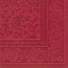 Napkins ROYAL Collection 1/4 Fold BORDEAUX Ornaments 40 x 40 cm 15.75 x 15.75in