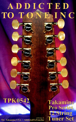 Takamine Pro Series Sintonizzatore TPK0542 SET 12 CORDE / Oro Con - Foto 9