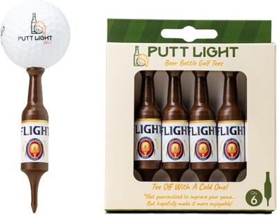 Flight Putt Light Plastic Beer Bottle Novelty Golf Tees Golfer Gift