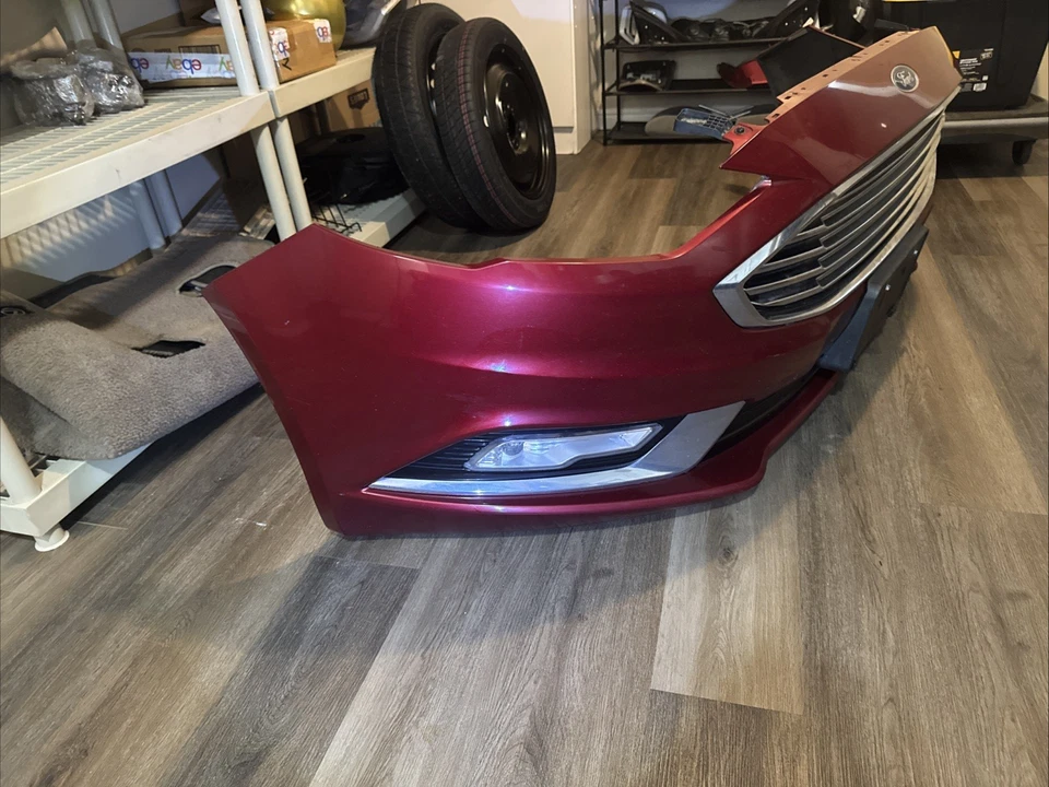 2017-2018 Ford Fusion Front Bumper w/o Automatic park; w/Fog Lamps Paint Code:RR - Image 2 of 4