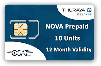 Thuraya Satellite NOVA SIM with 10 Units (11 Minutes)