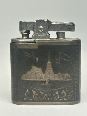  Vintage Ronson Whirlwind  Petrol Lighter Sterling Silver England / Thai 1940 s