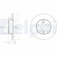 2X Delphi Bremsscheibe BG3415 FüR Vw