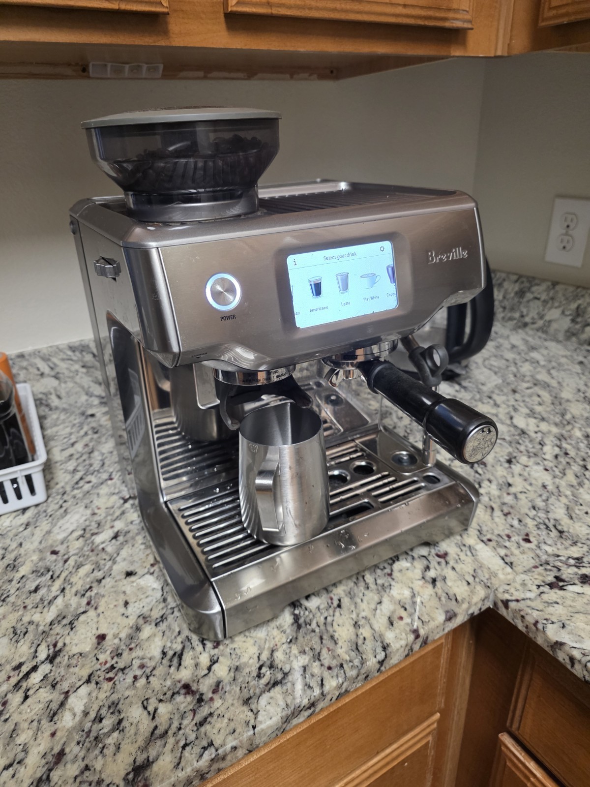 Breville Barista Touch Bean-to-Cup Coffee Machine, Built-In Grinder, Silver