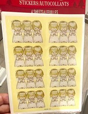 Hallmark Angel Cherub Stickers 4 Sheets Beige/White Scrapbooking MPN 05333