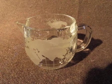 Vintage Nestle Nescafe WORLD GLOBE Etched 3" Tall CREAMER - EUC