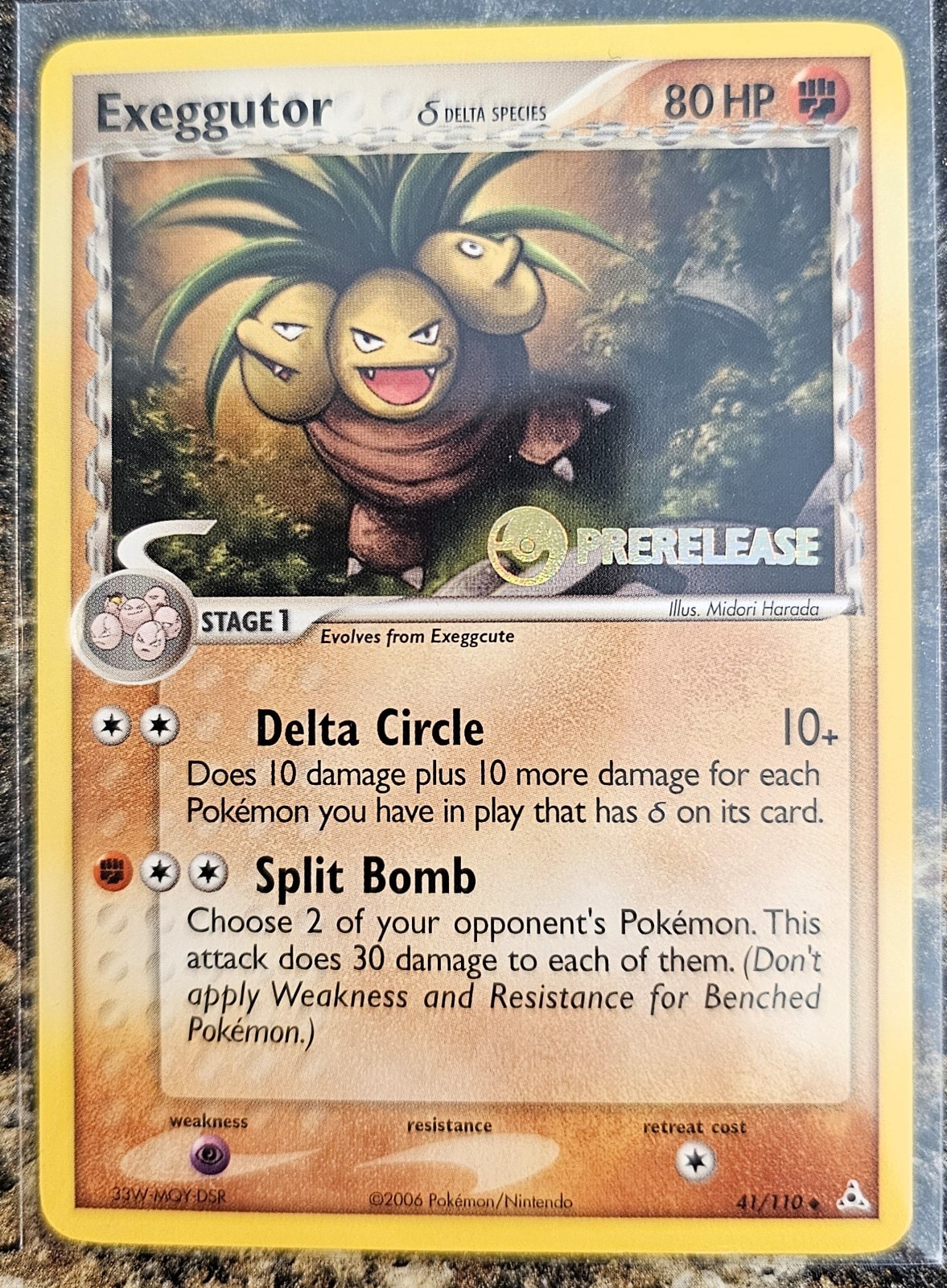 Pokemon Holon Phantoms Prerelease Promo Exeggutor 41 NM or Better