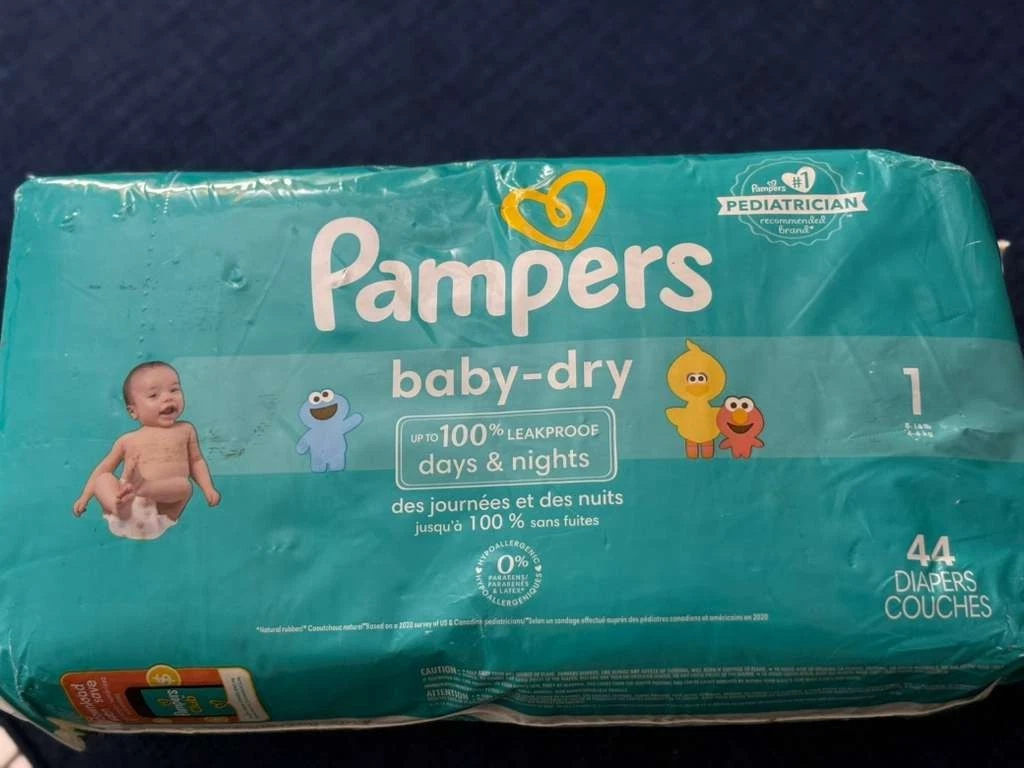 Pampers Baby Dry Diapers 44 Count , Size 1