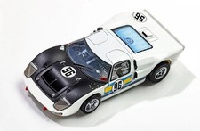 AFX Mega G Ford GT40 Mk II White  Black 96 Daytona Clear HO Slot Car
