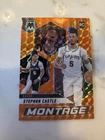 2024-25 Panini Mosaic Montage Stephon Castle #21 Orange Mosaic Prizm /49 (RC)