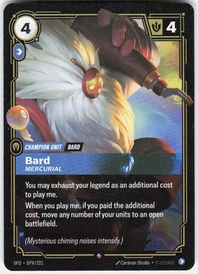 Bard Mercurial Foil 079/221 Spiritforged Riftbound League of Legends