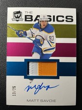 23-24 The Cup Hockey The Basics Rookie Patch Auto B-SV Matt Savoie (13/25)