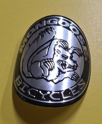 NOS Headbadge Mongoose BMX Bike Headbadge Old School Head Badge