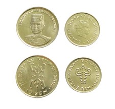Brunei  2 Coins Set 5, 10 Sen UNC World Coins