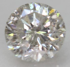 Certified 0.62 Carat E SI1 Round Brilliant Natural Enhanced Loose Diamond 5.34mm