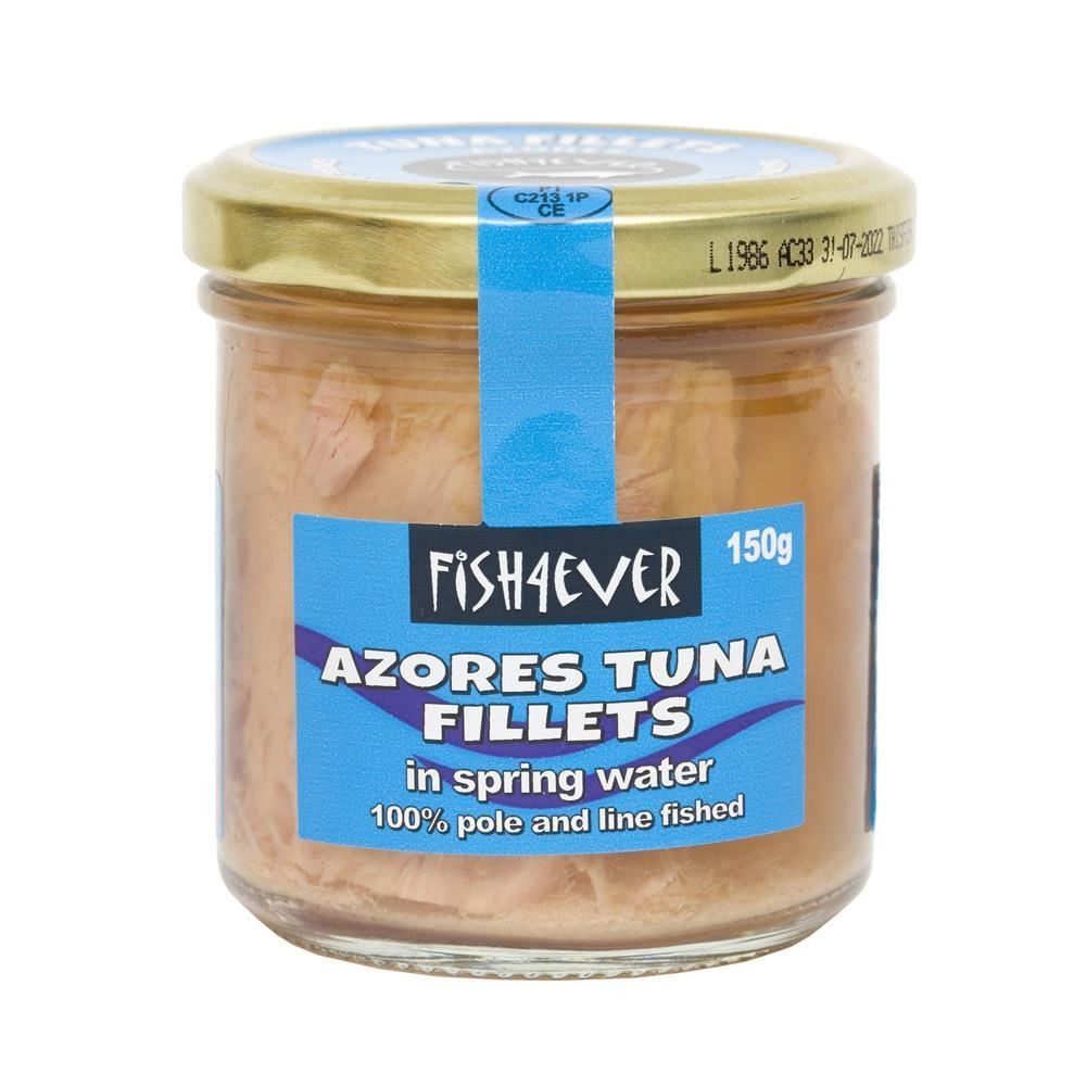 Fish4Ever Azores Tuna Fillets in Spring Water (jar) 150g - 2 Pack