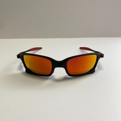 Oakley X-metal Squared Polarized Sunglasses Ruby Lenses/Black Frame