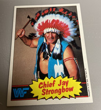 Chief Jay Strongbow 1985 Topps WWF #20 HOF