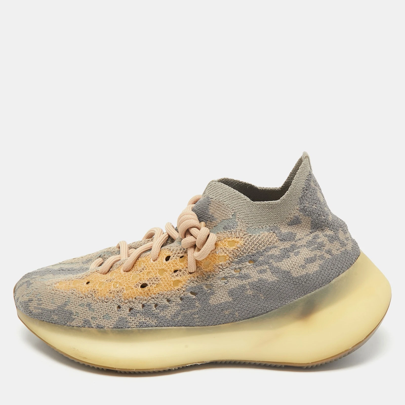Sneakers Yeezy x Adidas grigio maglia tessuto Boost 380 nebbia taglia 371 3