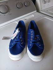 Superga 2750 Cotu Classic Sneakers, Blue Canvas, Sz Women 8 Men 6.5 NWT Euro 39