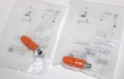 Lot 2 x  ifm EVC812 Wirable plug, ifm efector EVC812 Connector, Straight 4-pin