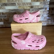 Toddler Girls Pink/white Clogs Size 4