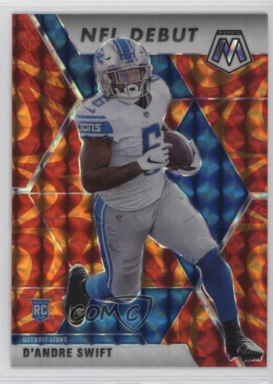 2020 Panini Mosaic NFL Debut Reactive Orange Prizm D'Andre Swift Rookie RC 0l1