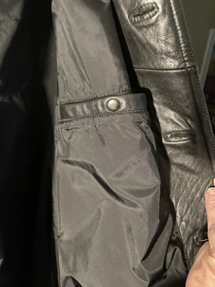 Chaqueta Abrigo Coche Wilsons Cuero M. Julian Para Hombres Cuero Genuino Negro Talla 2XLT Foto 4 de 4