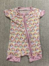 Little Sleepies Pastel Rainbows Bamboo Shorty 0-3 Months