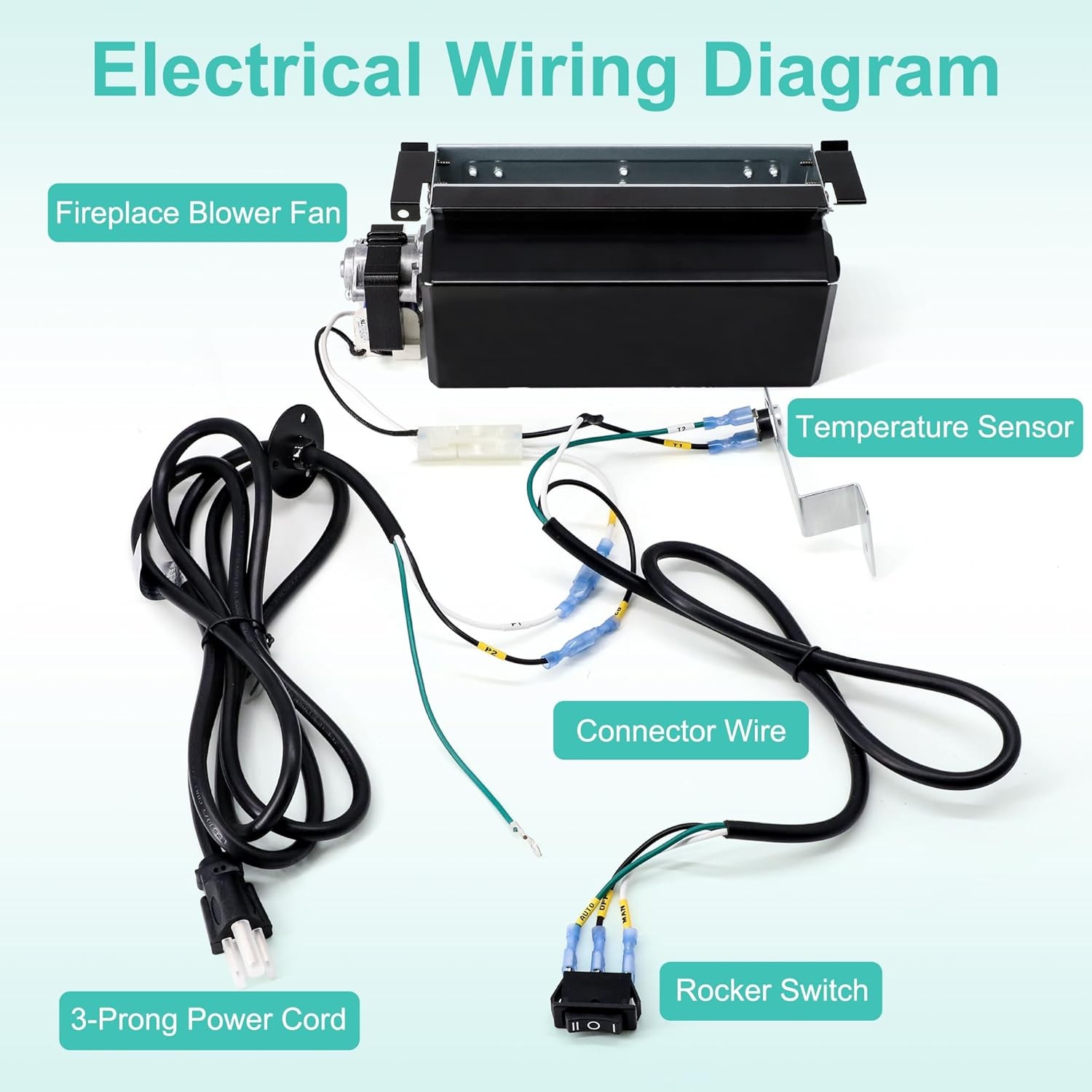 FIB100 Blower Fan Kit For Procom, Duluth Forge Vent-free Gas Fireplace,Dual Fuel