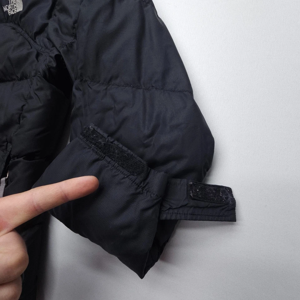 Chaqueta acolchada de plumón The North Face 700 Nuptse talla grande negra ropa de calle Y2K de colección Foto 3 de 4