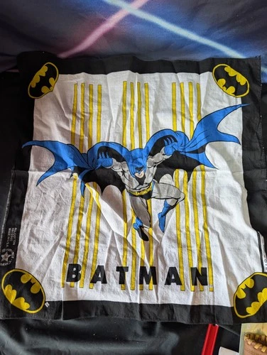 Vintage 1989 Batman DC Comics Bandanna Dark Knight USA Made 80s