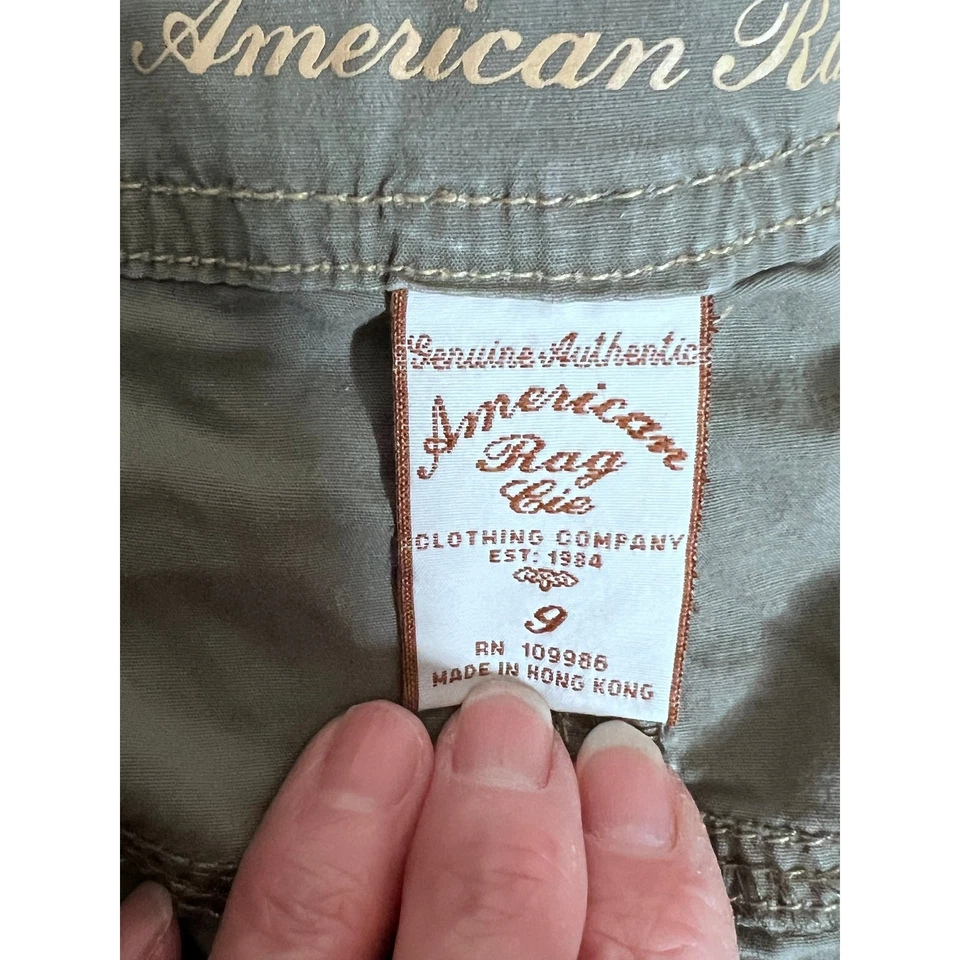 American Rag womens size 9 shorts olive green distressed outdoors, hiking - Image 4 of 4
