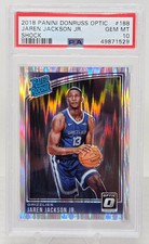 2018 Optic JAREN JACKSON JR. Shock Refractor Rookie Card PSA 10 Gem Mint. rookie card picture